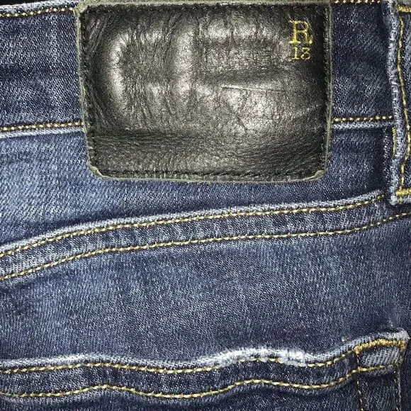 R13 Jeans Kate Skinny Howell Indigo Size 28 Denim Dark Blue Elast Drake Smart - Picture 11 of 16